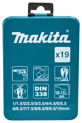Makita HSS-G metaalborenset 19-delig huren bij HuurDirect, Makita